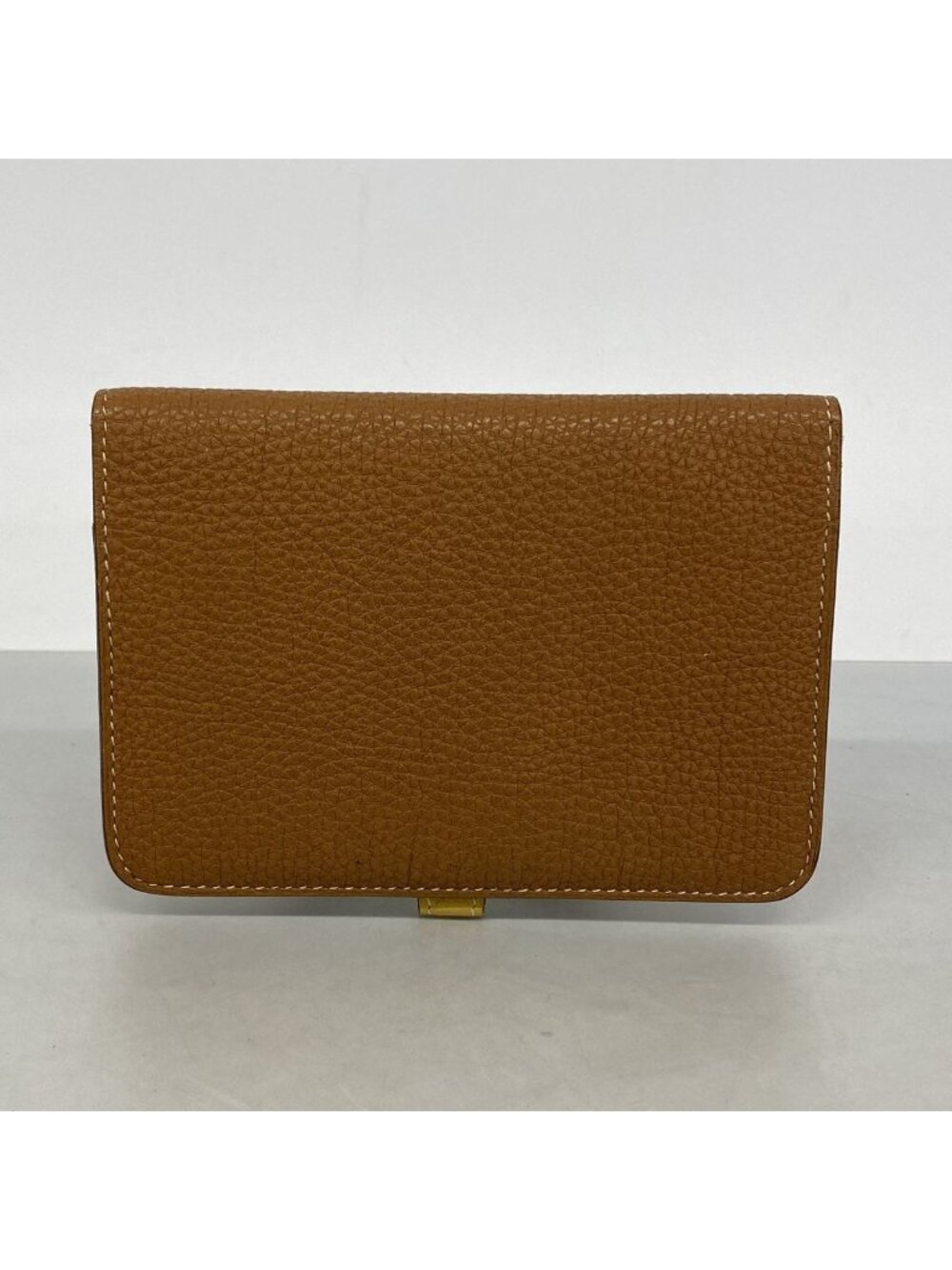 Hermes Coin Purse Dogon Compact Bicolor Togo Gold Curry Silver - Picture 8 of 8